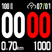 White_Red Amazfit BIP watchface
