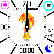 analog-tyring Amazfit BIP watchface