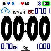 b2rdetor_SHWARZ_wolfensteinfont_weatherinside_ver2 Amazfit BIP watchface