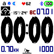 b2rdetor_SHWARZ_wolfensteinfont_weatherstock_ver2 Amazfit BIP watchface