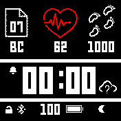 clean_eye_redheart Amazfit BIP watchface