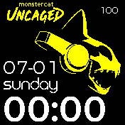 dotCent_D04_MonsterCat_Eng Amazfit BIP watchface