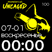 dotCent_D04_MonsterCat_Rus Amazfit BIP watchface