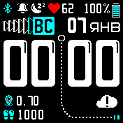 funweek_v5555_pulse_bold_date_BT_scale Amazfit BIP watchface