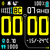 funweek_v5555_weathers_yellow Amazfit BIP watchface