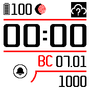 mono_white_steps Amazfit BIP watchface