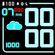 simplicity_3big Amazfit BIP watchface