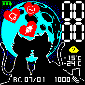 valentine-oneheart Amazfit BIP watchface