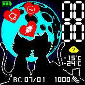 valentine-oneheart Amazfit BIP watchface