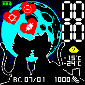 valentine-threeheart Amazfit BIP watchface