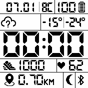 white_digital Amazfit BIP watchface